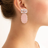 Floral ii opal morganite earrings