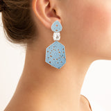 Carved iii opal earrings