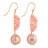 Floral ii pearl and opal earrings