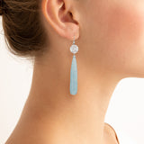 Carved i aquamarine earrings