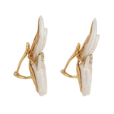 Orchid vii pearl and diamond earrings