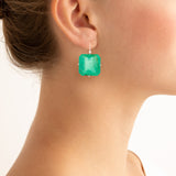 Burst iii emerald earrings