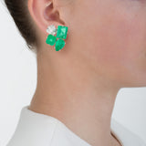 cluster iv emerald danburite earrings