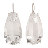 Tear i diamond quartz earrings