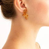 Burst ii citrine earrings