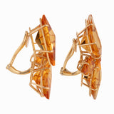 Burst ii citrine earrings