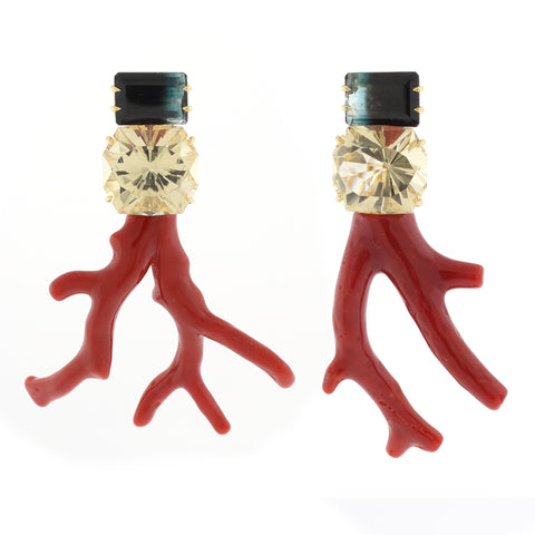 Aphrodite iii coral earrings