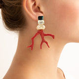 Aphrodite iii coral earrings