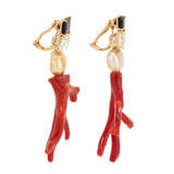 Aphrodite iii coral earrings