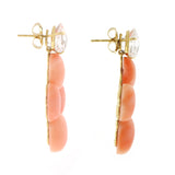 Bubbles V coral post earrings