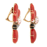 Burst vi coral earrings