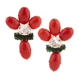 Burst vi coral earrings