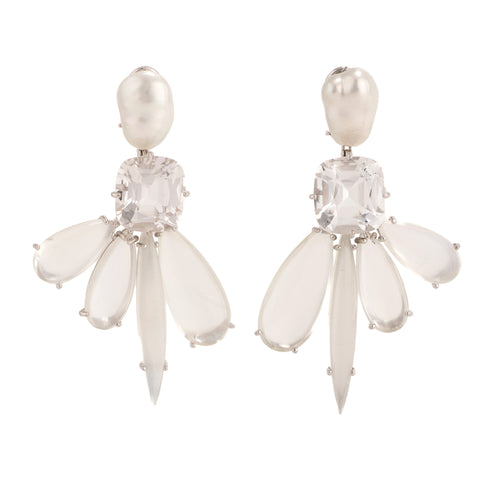 Dragonfly vI moonstone earring