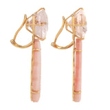 Floral ii opal morganite earrings