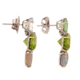 universe iii opal, tourmaline and peridot earrings