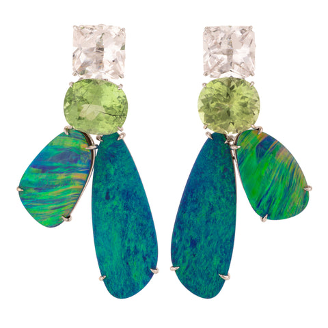 Hummingbird iv opal earrings