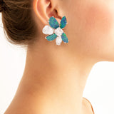 Burst vii opal earrings