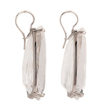 Tear i diamond quartz earrings