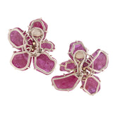 Bloom X ruby sapphire earrings