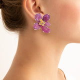 Bloom X ruby sapphire earrings