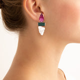 Doppler iii tourmaline pearl earrings