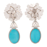 Flower iv turquoise earrings