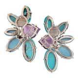 Burst vi turquoise matrix earrings