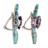 Burst vi turquoise matrix earrings