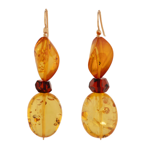 Jeanne III amber earrings