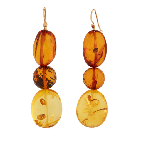 Jeanne III amber earrings