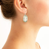 OVAL I amethyst earrings