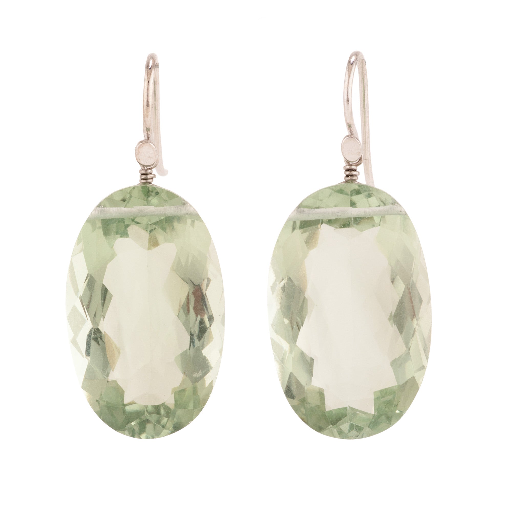 OVAL I amethyst earrings