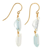 Rec II aquamarine earrings