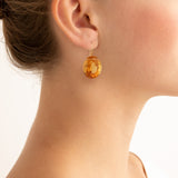 OVAL I citrine earrings