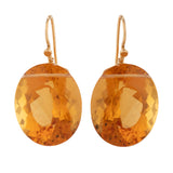 OVAL I citrine earrings