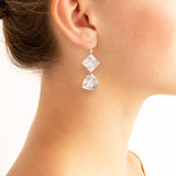 Geometric II herkimer earrings