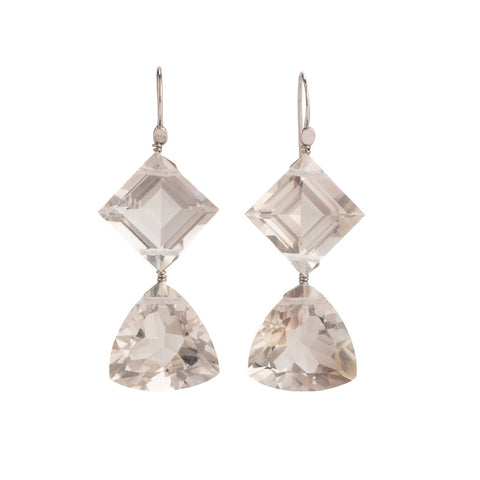 Geometric II herkimer earrings