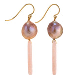 Floral ii opal and pearl earrings