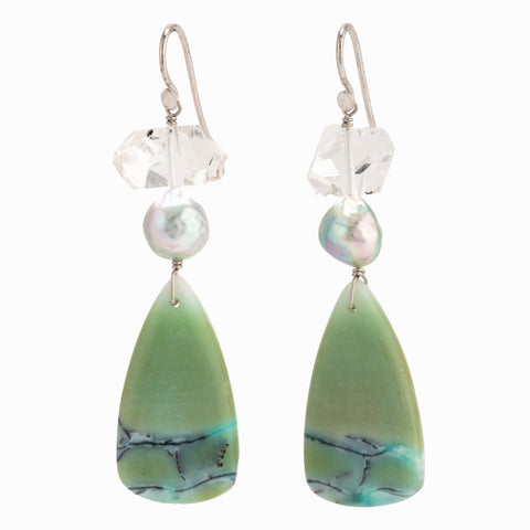 Peru iii opal earrings