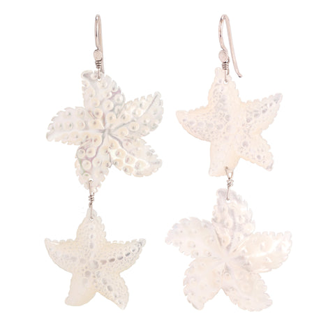 Starfish ii mother of pearl earring