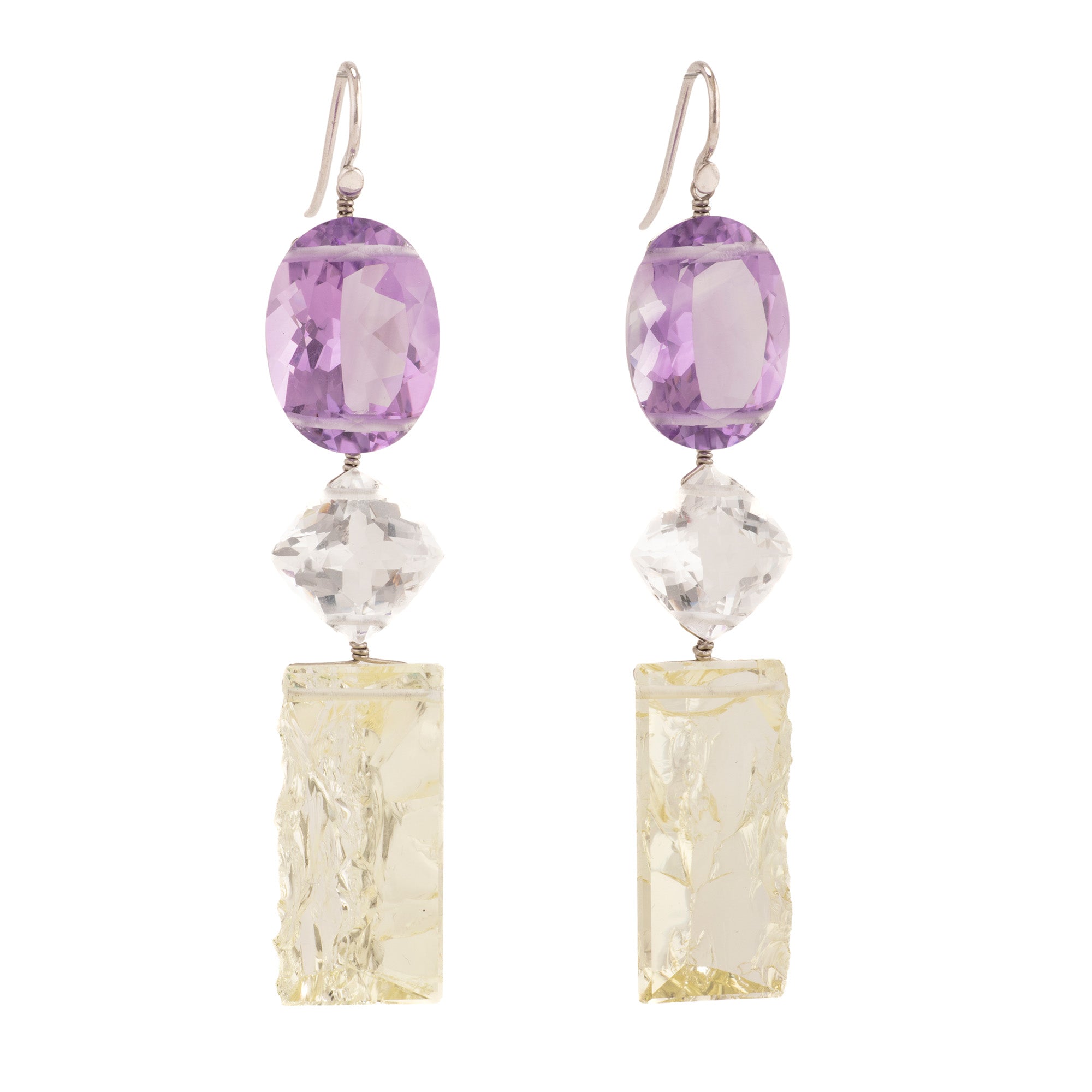 Shatter iii quartz earrings