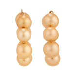 Hoop VIII gold pearl earrings
