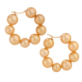 Hoop VIII gold pearl earrings