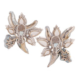 Winter burst iix pearl and aquamarine earrings