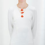 Charm IV coral necklace