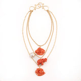 Charm IV coral necklace