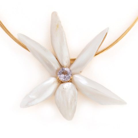 Orchid VI pearl and spinel necklace