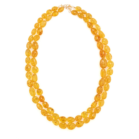 Rope ii gold amber necklace