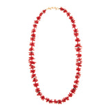 Fuzzy i coral pearl necklace