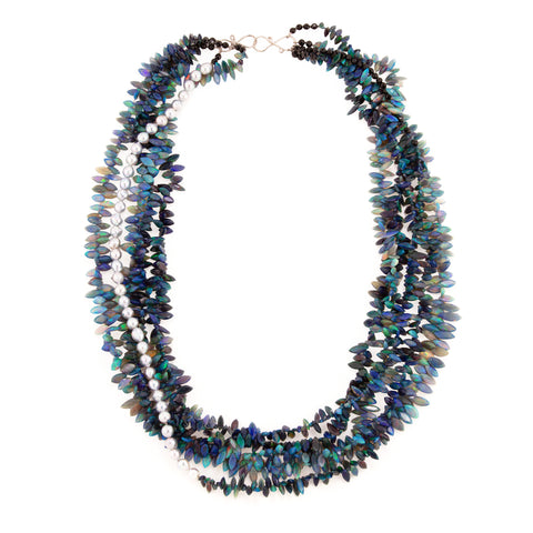 Universe V opal pearl necklace